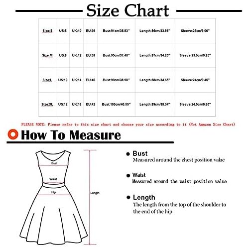  HTHJSCO Women Summer Dress V-Neck Polka Dot Short Sleeve Casual Solid Color Loose Flowy Swing Tunic Dresses