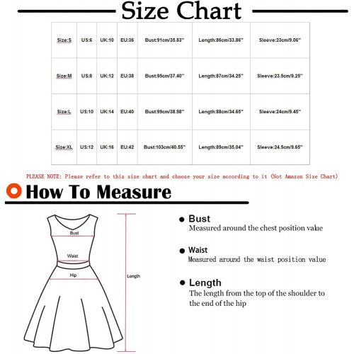  HTHJSCO Women Summer Dress V-Neck Polka Dot Short Sleeve Casual Solid Color Loose Flowy Swing Tunic Dresses