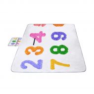 HTJZH Cartoon Colorful Numbers Set Picnic Mat 57（144cm） x59（150cm） Picnic Blanket Beach Mat with Waterproof for Kids Picnic Beaches and Outdoor Folded Bag