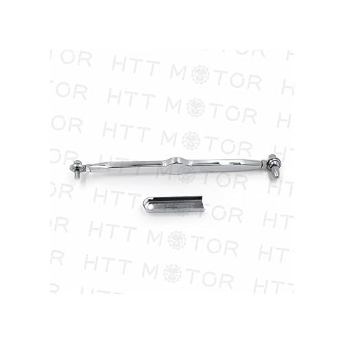  HTTMT MT288-014- Chrome Aluminum Skull Gear Shift Linkage Compatible with Harley CVO Electra Glide Fat Boy Heritage Softail Adjustable From 300mm~330mm