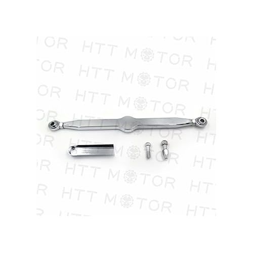  HTTMT MT288-014- Chrome Aluminum Skull Gear Shift Linkage Compatible with Harley CVO Electra Glide Fat Boy Heritage Softail Adjustable From 300mm~330mm