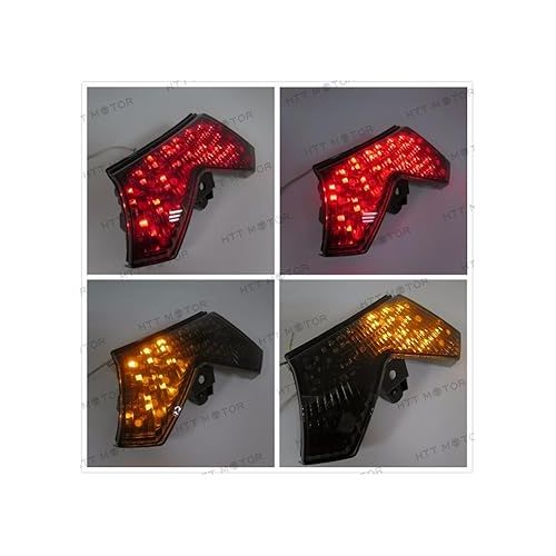  HTTMT MT043- Tail Light Brake Light Compatible with 2006-2011 Kawasaki Ninja Zx-14 Zx1400 Zzr1400 Smoke