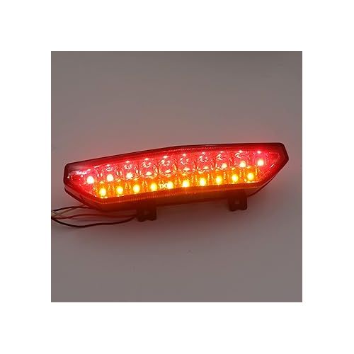  HTTMT MT124-SK Led Tail Brake Light Turn Signals Compatible with Kawasaki Ninja Zx 6R 2007 2008 Smoke