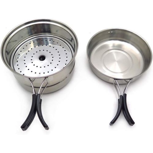  HTTMT Portable Outdoor Cookware Camping Hiking Picnic Cooking Bowl Pan Pot Set [Item Number: ET Cook001]