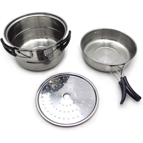  HTTMT Portable Outdoor Cookware Camping Hiking Picnic Cooking Bowl Pan Pot Set [Item Number: ET Cook001]