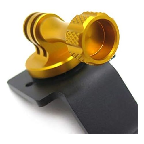  HTTMT- Motorcycle Rearview Mirror Camera Mount Bracket Holder Compatible With GoPro Hero 7/6/5/4 In Gold 8 Colors Available [P/N: GZSP-SP-015]