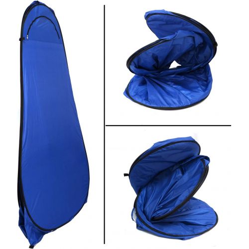  HTTMT- Pop Up Instant Tent Rain Shelter Privacy Tent Shower Toilet Bathroom Portable Changing Room for Beach Hiking Camping Outdoor Use in Blue (3 Colors Available) [P/N: ET-OUTDOO
