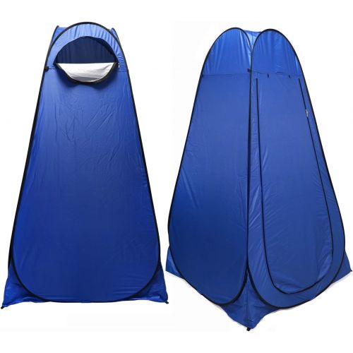  HTTMT- Pop Up Instant Tent Rain Shelter Privacy Tent Shower Toilet Bathroom Portable Changing Room for Beach Hiking Camping Outdoor Use in Blue (3 Colors Available) [P/N: ET-OUTDOO