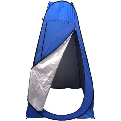  HTTMT- Pop Up Instant Tent Rain Shelter Privacy Tent Shower Toilet Bathroom Portable Changing Room for Beach Hiking Camping Outdoor Use in Blue (3 Colors Available) [P/N: ET-OUTDOO