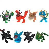 HTTYD How to Train Your Dragon 8pcs/set 5-6.5cm PVC Action Figures Toy Doll Night Fury toothless dragon