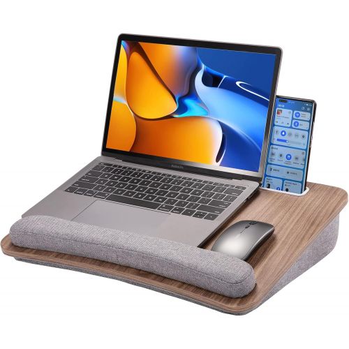  [아마존베스트]HUANUO Lap Laptop Desk - Portable Lap Desk with Pillow Cushion, Fits up to 15.6 inch Laptop, with Anti-Slip Strip & Storage Function for Home Office Students Use as Computer Laptop