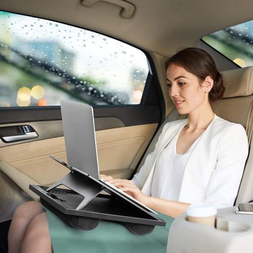  [아마존베스트]Adjustable Lap Desk - with 8 Adjustable Angles & Dual Cushions Laptop Stand for Car Laptop Desk, Work Table, Lap Writing Board & Drawing Desk on Sofa or Bed by HUANUO