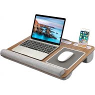 [아마존베스트]HUANUO Lap Desk - Fits up to 17 inches Laptop Desk, Built in Mouse Pad & Wrist Pad for Notebook, MacBook, Tablet, Laptop Stand with Tablet, Pen & Phone Holder