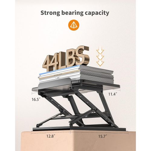  [아마존베스트]HUANUO Adjustable Laptop Stand for Desk - Easy to Sit or Stand with 9 Adjustable Angles, Laptop Riser Reduces Neck Pain, Fits 15.6 Inch Laptop & Notebook, Height Adjustable Compute