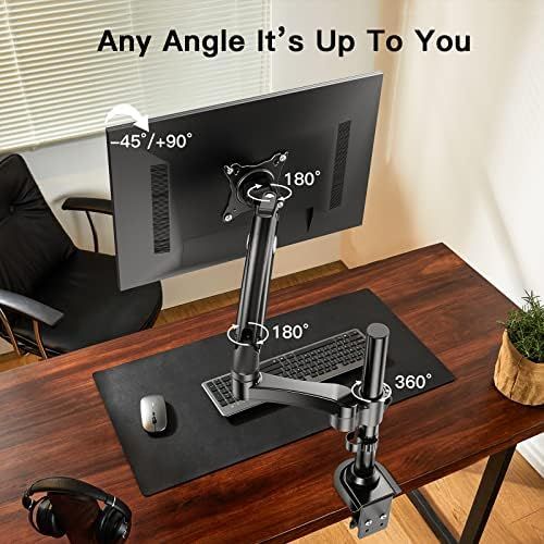  [아마존베스트]HUANUO 17-32 Inch Monitor Mount for LCD LED Screen, Gas Lift Arm 360° Rotating, VESA 75/100 and Load Capacity 2-9 kg