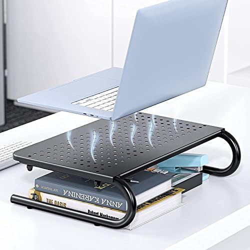  [아마존베스트]HUANUO Monitor stand with ventilated metal platform for monitor, laptop, printer holds up to 20 kg.