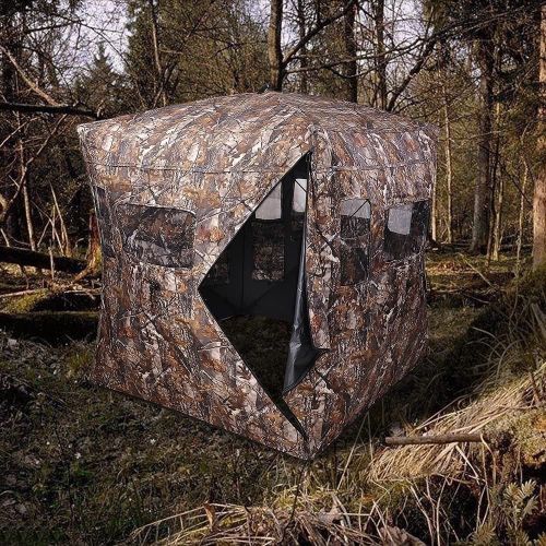  HUASHENGXU Portable Ground Hunting Blind Deer Hunting Camouflage Archery Hunter Pop Up Tent