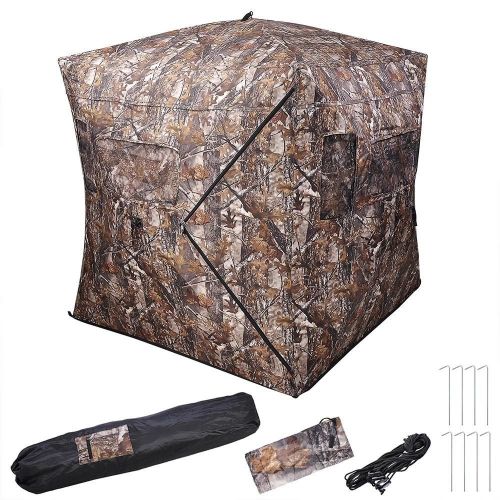  HUASHENGXU Portable Ground Hunting Blind Deer Hunting Camouflage Archery Hunter Pop Up Tent