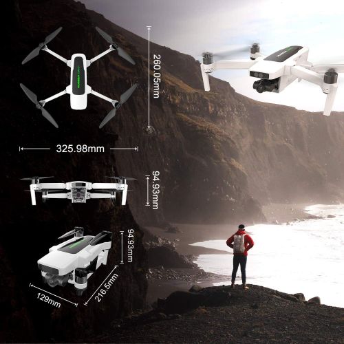  Hubsan ZINO 2 Plus Drone with 4k camera for Adults,Portable GPS Drone for Beginner with 33mins Flight Time,Transmission 9 Km,3-axis Detachable Gimbal,Low Power Failsafe Mode, Hover