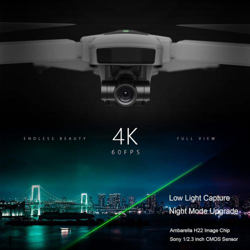  Hubsan Zino 2 Plus 4K Drone 60fps Camera with 3-Axis Gimbal, GPS FPV Live Video RC Quadcopter for Adults, 9KM SyncLeas Transmission, Auto Return Home, 35min Flight Time