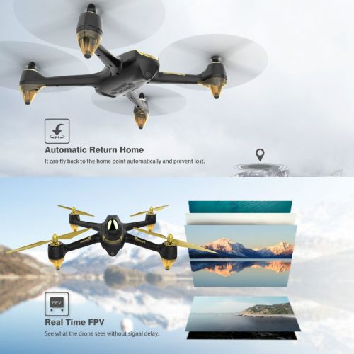  HUBSAN Hubsan H501S X4 RC Quadcopter Drone 4 Channel GPS Altitude Mode 5.8GHz Transmitter 6 Axis Gyro with 1080P HD Camera FPV Follow Me Headless Brushless Quadcopter Drone Mode 2 RTF, Bl