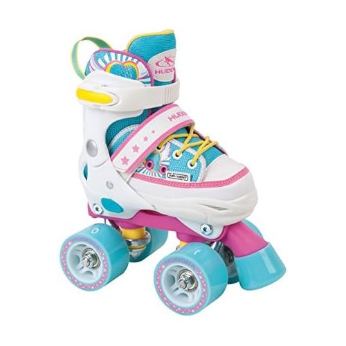  HUDORA Rollschuhe Kinder Madchen Skate Wonders, verstellbar, Roller-Skates, Disco-Roller