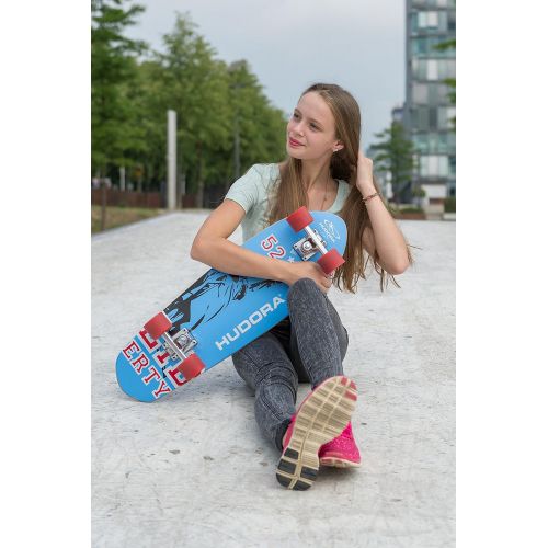  HUDORA Longboard Skateboard Cruiser - ABEC 7 - Skateboard - 12801