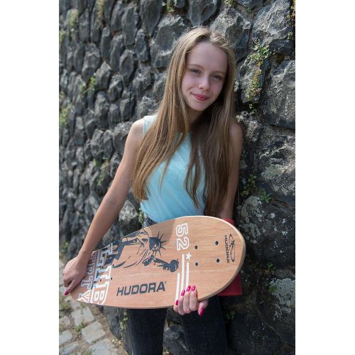 HUDORA Longboard Skateboard Cruiser - ABEC 7 - Skateboard - 12801