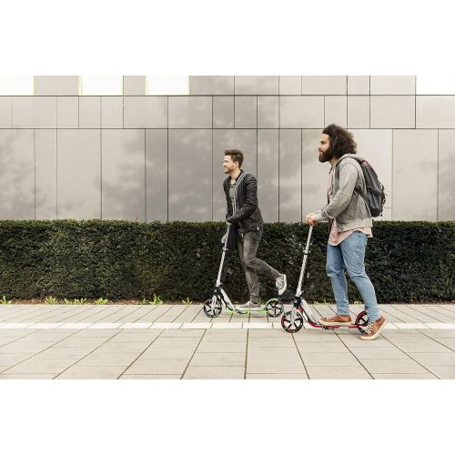  HUDORA 14724 BigWheel 205-Das Original mit RX Pro Technologie-Tret-Roller klappbar-City-Scooter, schwarz/rot