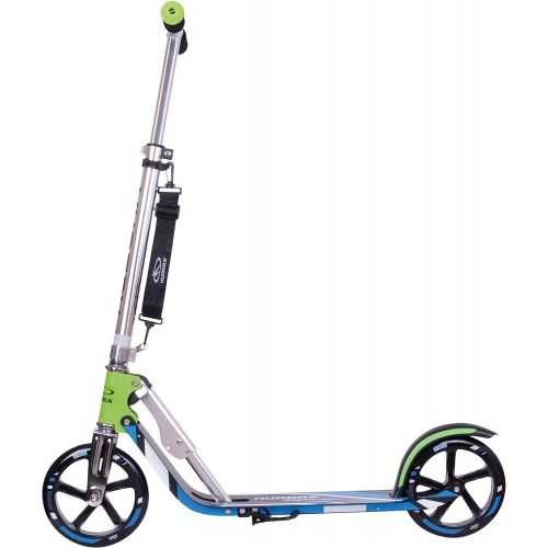  HUDORA 14750 BigWheel 205-Das Original mit RX Pro Technologie-Tret-Roller klappbar-City-Scooter, gruen/blau
