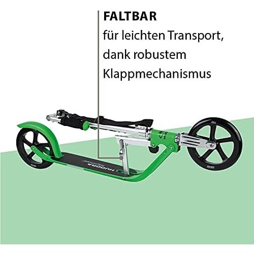  HUDORA 14751 BigWheel 205-Das Original mit RX Pro Technologie-Tret-Roller klappbar-City-Scooter, tuerkis