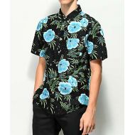 HUF Herrer Black & Floral Button Up Shirt