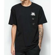 HUF x Felix The Cat Watching Pocket Black T-Shirt