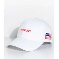 HUF Fuck It White Strapback Hat