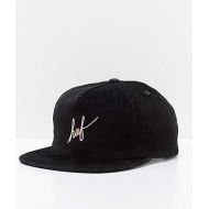 HUF Script Black Corduroy Snapback Hat