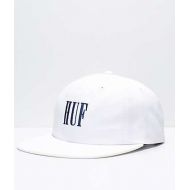 HUF Marka White 6 Panel Strapback Hat