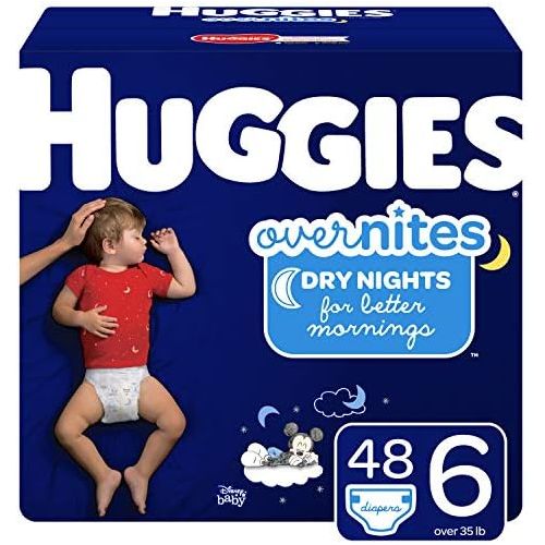 하기스 [아마존베스트]Huggies HUGGIES OverNites Diapers, Size 6, 48 ct., Overnight Diapers (Packaging May Vary)