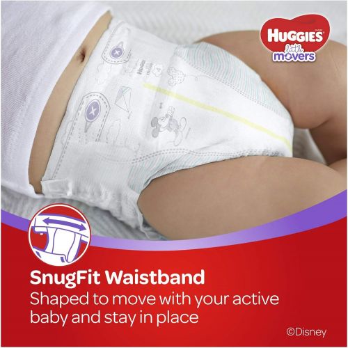 하기스 [아마존베스트]Huggies Little Movers Diapers, Size 4 (22-37 lb.), 144 Ct, Economy Plus Pack (Packaging May Vary)
