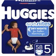[아마존베스트]Huggies HUGGIES OverNites Diapers, Size 5, 58 ct., Overnight Diapers (Packaging May Vary)