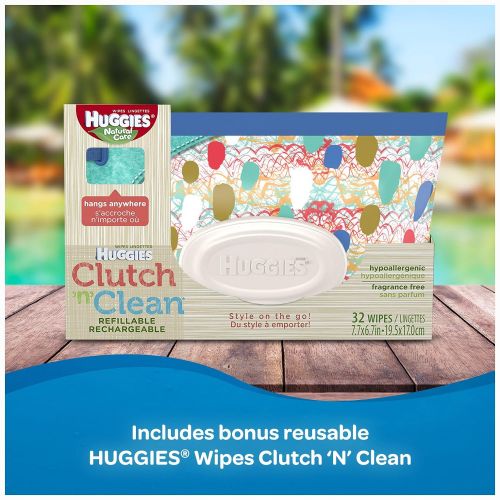 하기스 [아마존베스트]Huggies Little Swimmers Disposable Swim Diapers, Swimpants, Size 4 Medium (24-34 lb.), 18 Ct, with Huggies Wipes Clutch N Clean Bonus Pack (Packaging May Vary)