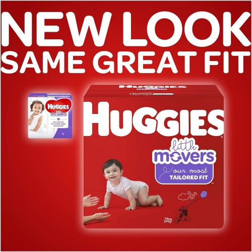 하기스 [아마존베스트]Huggies Little Movers Diapers, Size 5 (27+ lb.), 124 Ct, Economy Plus Pack (Packaging May Vary)