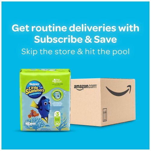 하기스 [아마존베스트]Huggies Little Swimmers Disposable Swim Diapers, Swimpants, Size 5-6 Large (Over 32 lb.), 17 Ct, with Huggies Wipes Clutch N Clean Bonus Pack (Packaging May Vary)