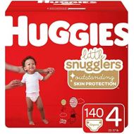 [아마존베스트]Huggies Little Snugglers Baby Diapers, Size 4 (up to 22-37 lb.), 140 Ct, Economy Plus Pack (Packaging May Vary)