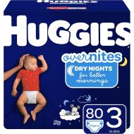 [아마존베스트]Huggies HUGGIES OverNites Diapers, Size 3, 80 ct., Overnight Diapers (Packaging May Vary)