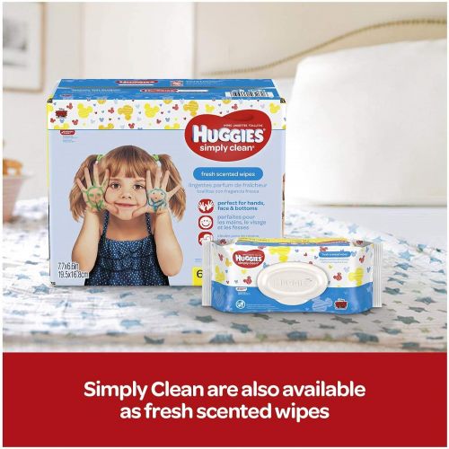 하기스 [아마존베스트]Huggies HUGGIES Simply Clean Fragrance-free Baby Wipes, Soft Pack (9-Pack, 576 Sheets Total), Alcohol-free,...