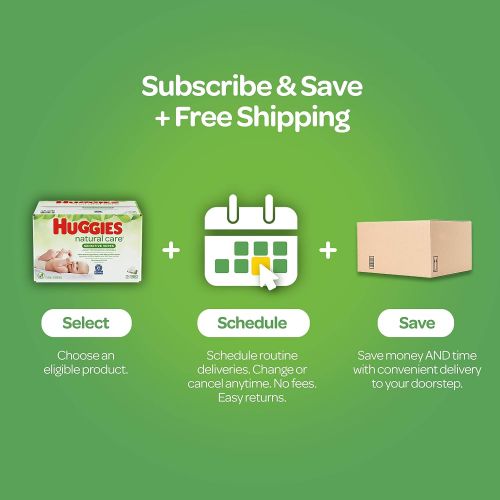 하기스 [아마존베스트]Huggies HUGGIES Natural Care Unscented Baby Wipes, Sensitive, 4 Refillable Tubs, 64 Wipes per Tub, 256 Wipes Total