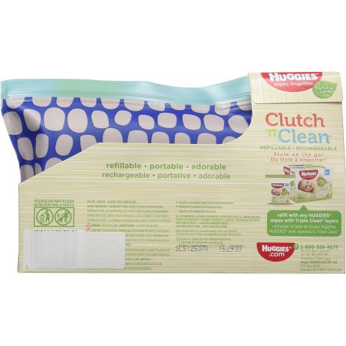 하기스 [아마존베스트]Huggies HUGGIES Natural Care Unscented Baby Wipes, Sensitive, Water-Based, 1 Clutch N Clean Refillable...