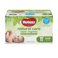 [아마존베스트]Huggies Natural Care Baby Wipes, Sensitive, Unscented, 3 Refill Packs, 648 Count Total