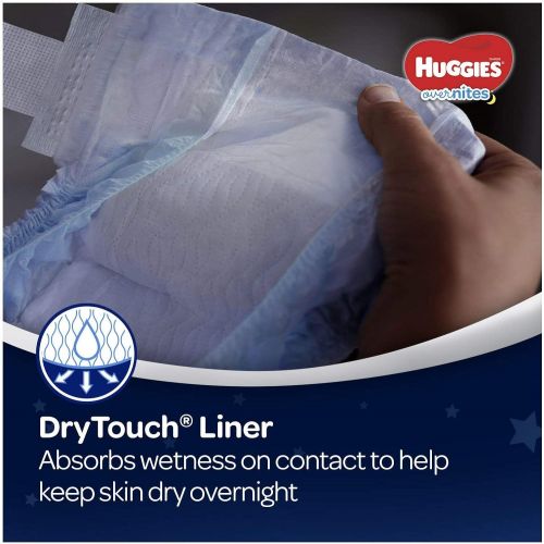 하기스 HUGGIES OverNites Diapers, Size 6, 48 Count, Overnight Diapers (Packaging May Vary)