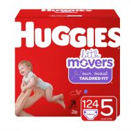 Huggies Little Movers Baby Diapers, Size 5, 124 Ct, One Month Supply, Packaging May Vary